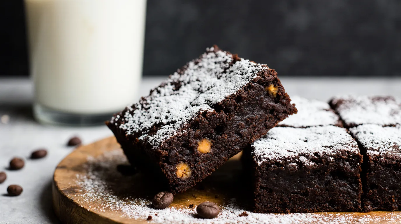 Ultimate sweet potato brownie recipe showing fudgy interior with crackly top