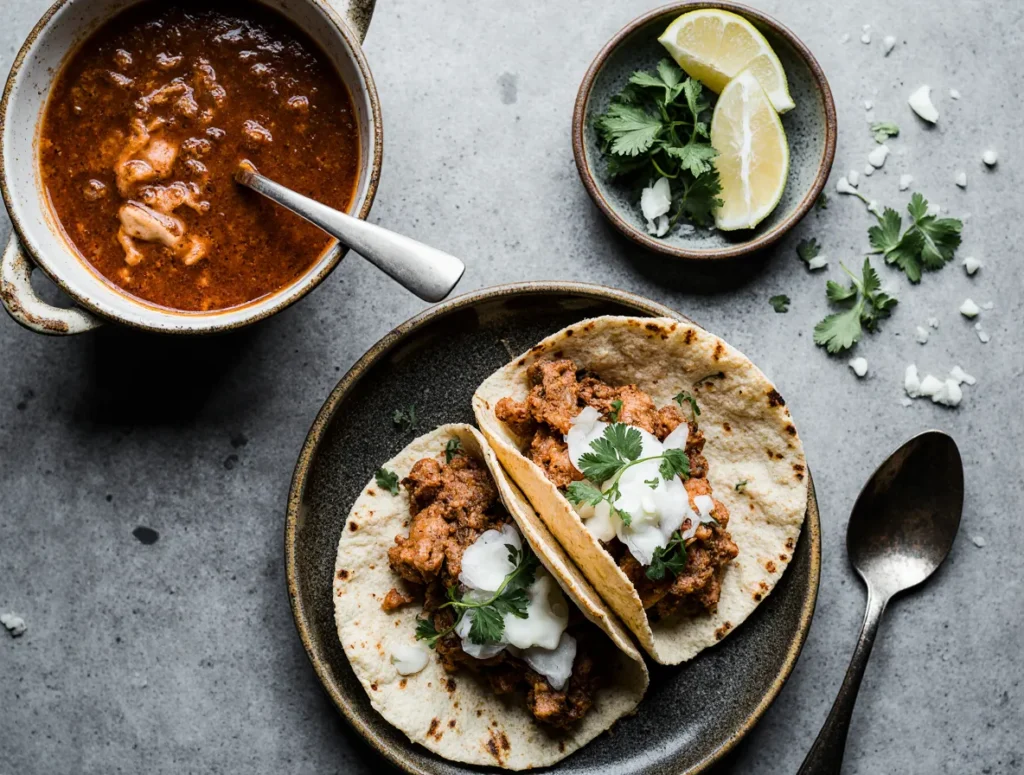 chicken birria tacos