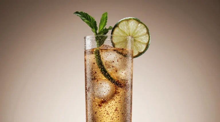 Brazilian Mounjaro recipe in a glass showing fresh lime, ginger, and cayenne pepper for natural weight loss.
