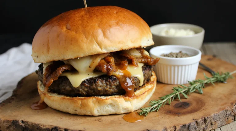 The ultimate crack burger recipe featuring a juicy, cheesy patty with special sauce on a toasted brioche bun.