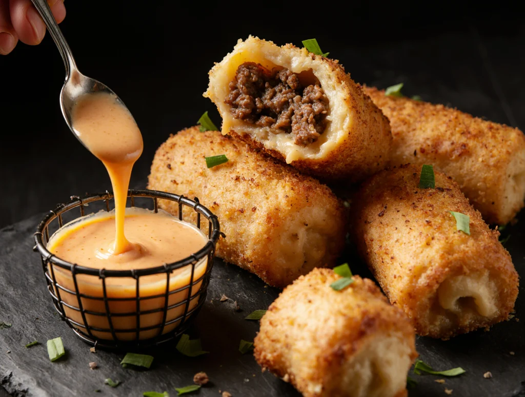 philly cheesesteak egg rolls