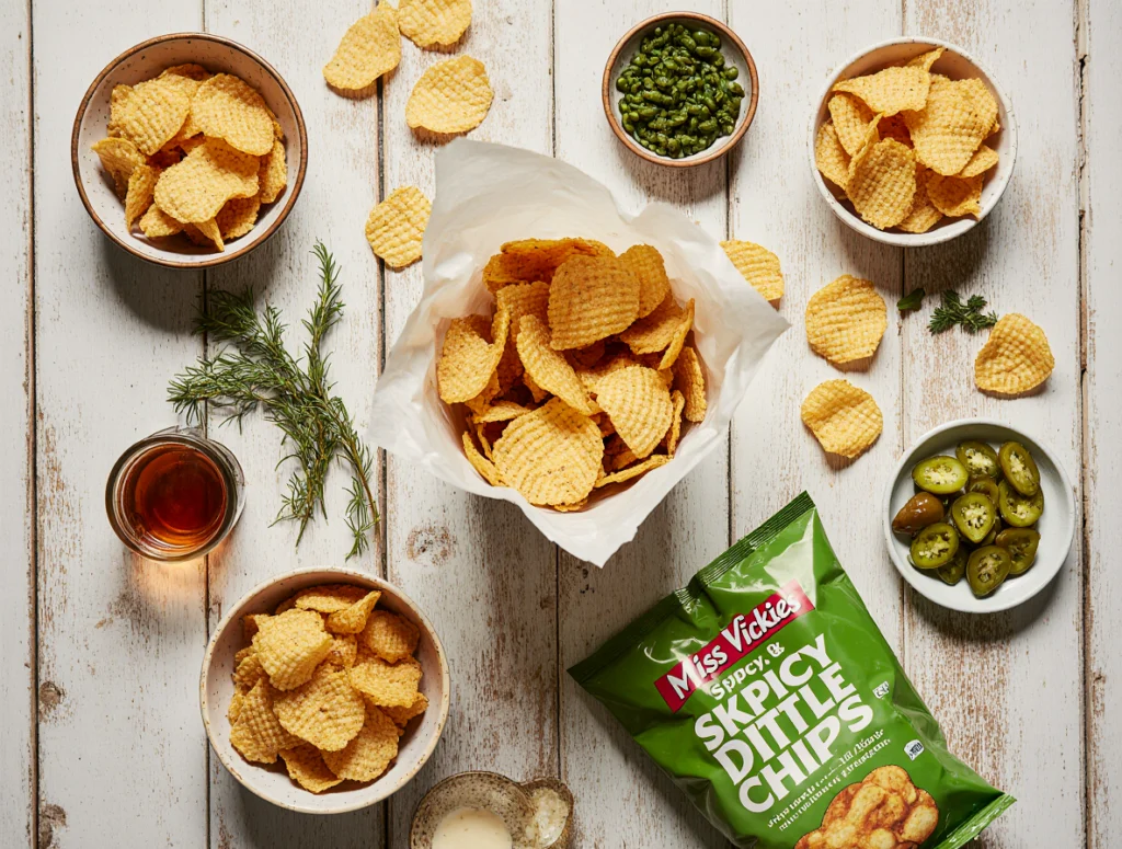 spicy dill pickle chips