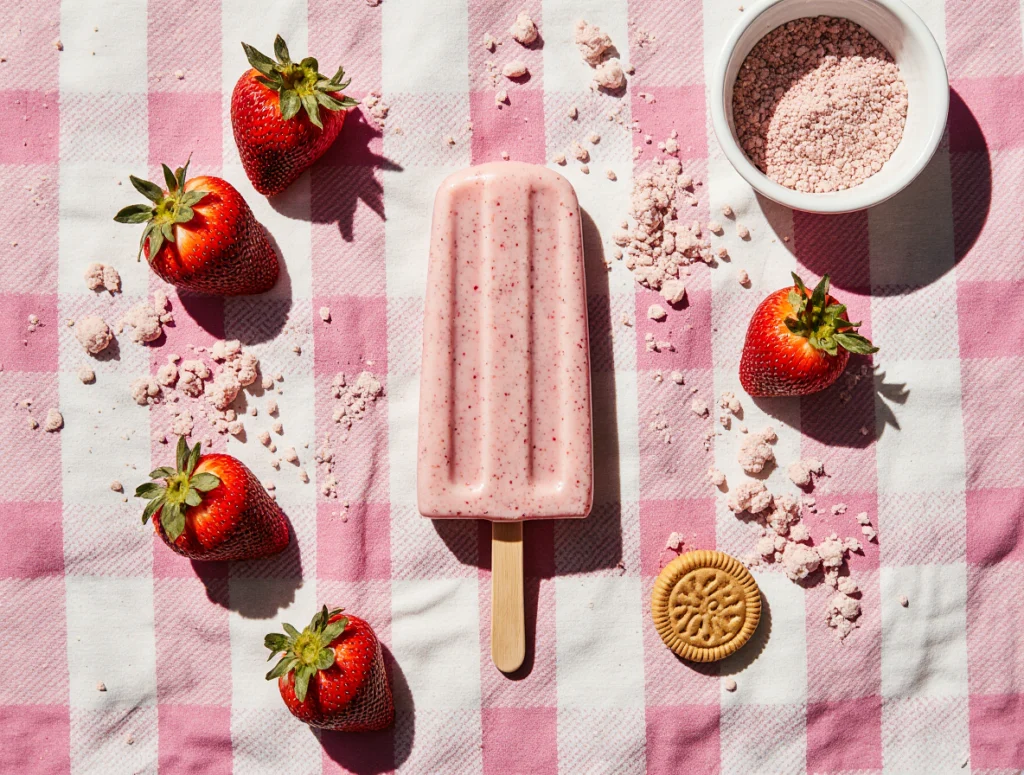 strawberry shortcake ice cream bars