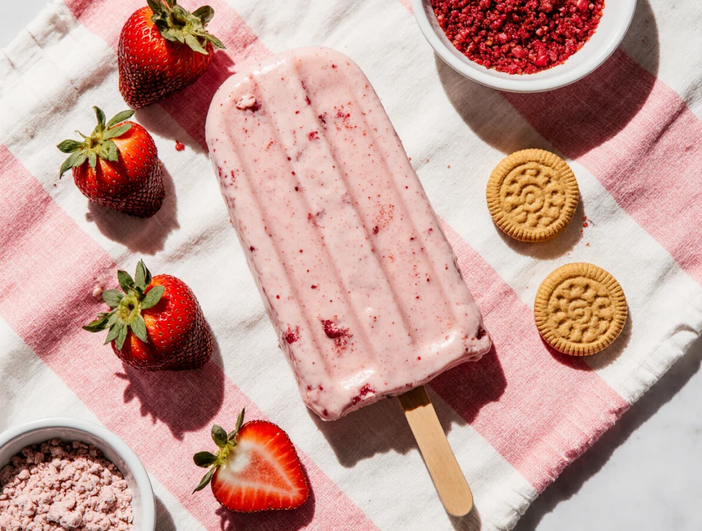 strawberry shortcake ice cream bars