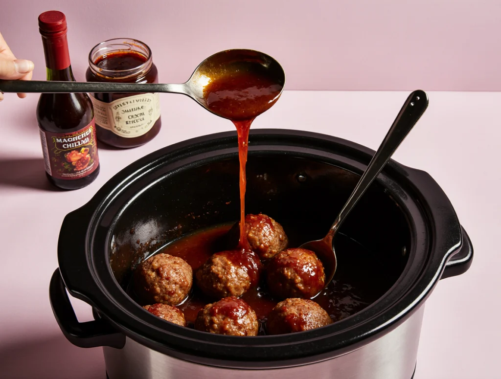 frozen meatballs in crockpot