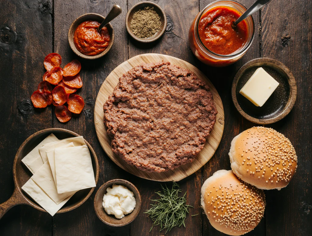 pizza burger recipe