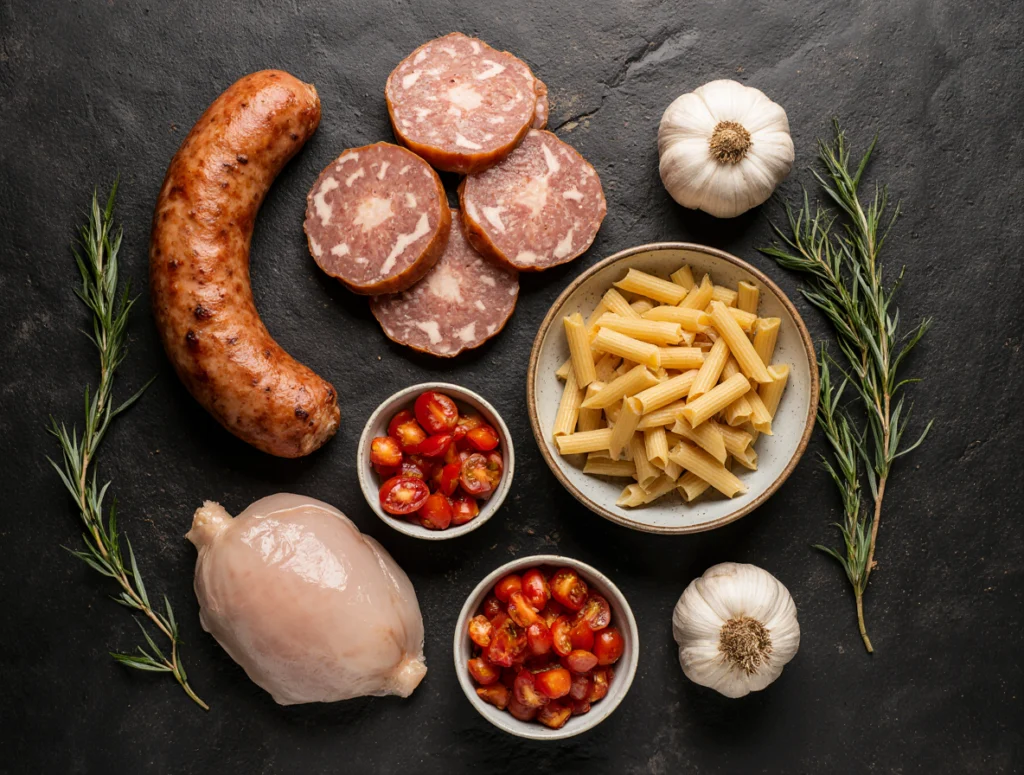chicken and chorizo pasta